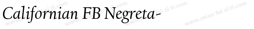 Californian FB Negreta字体转换